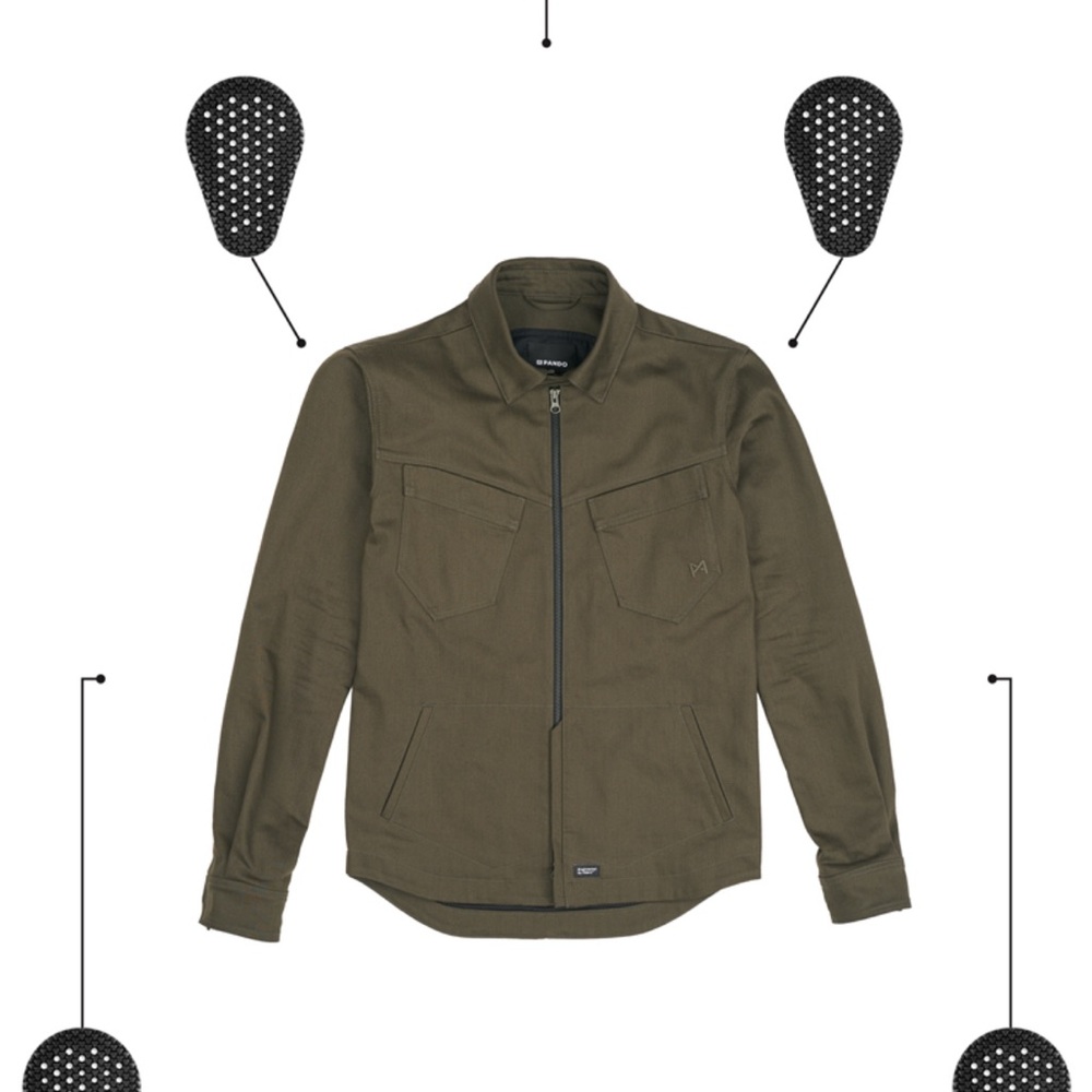 Pando Moto - CAPO COR 02 Motorcycle Shirt Jacket for Men - (L) NWT